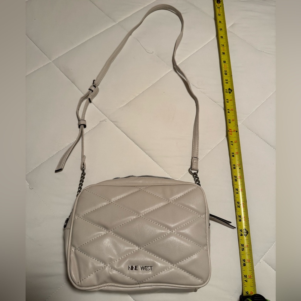 Nine West Ivory Quilted Crossbody Bag